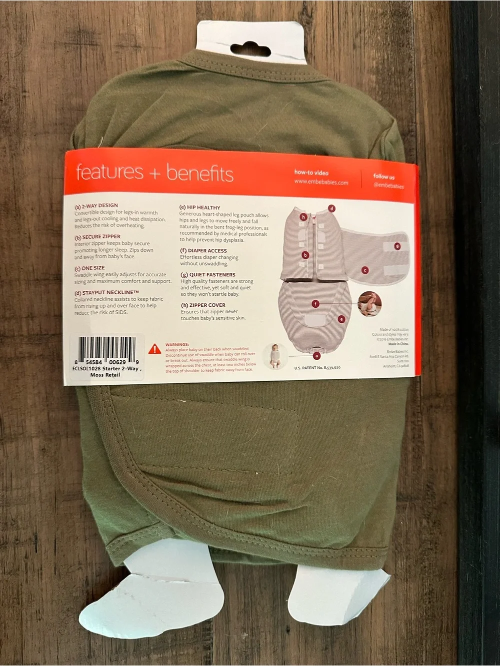 Embe Swaddle - Olive Green